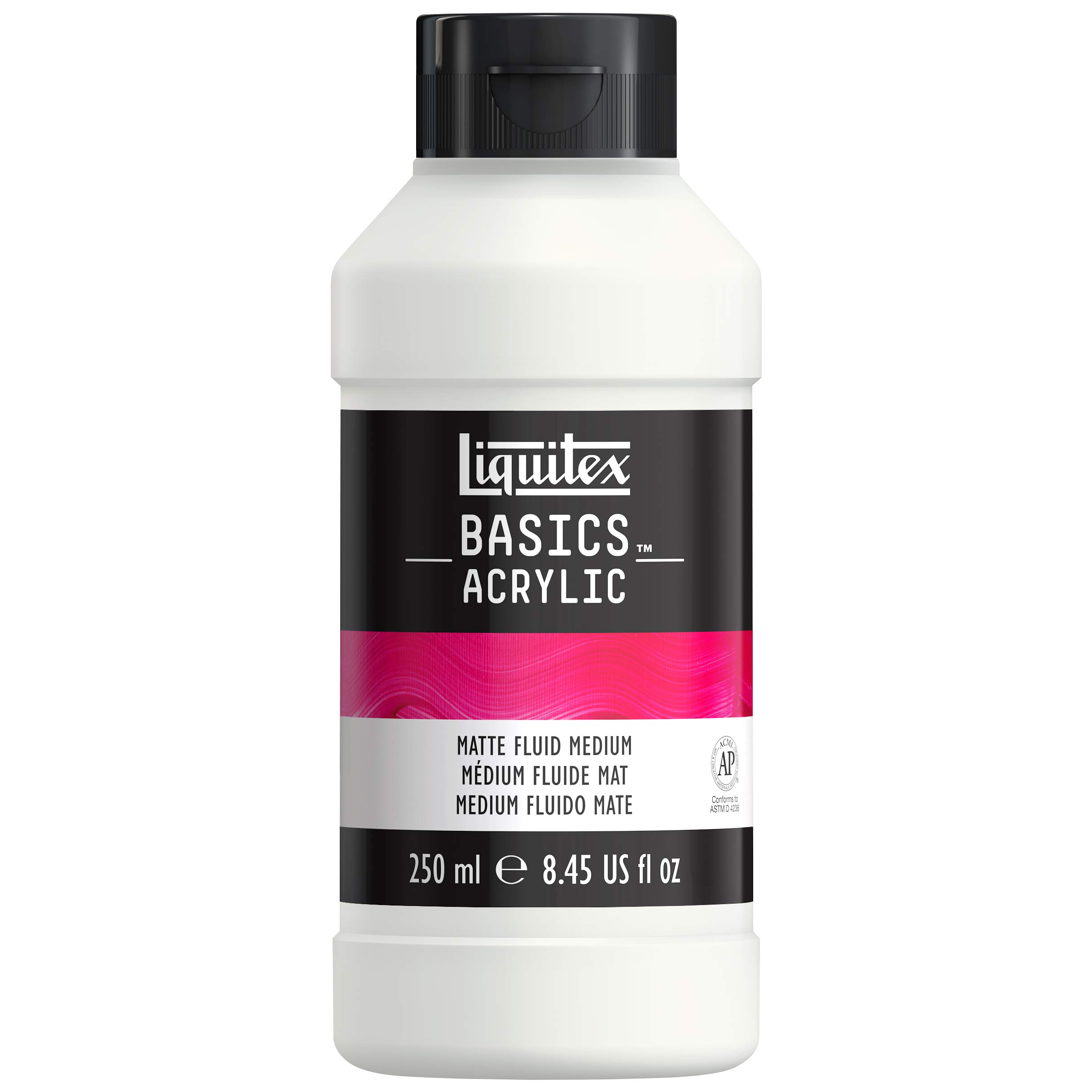 Amazon.com: Liquitex BASICS Matte Fluid Medium, 250ml (8.4oz) Bottle